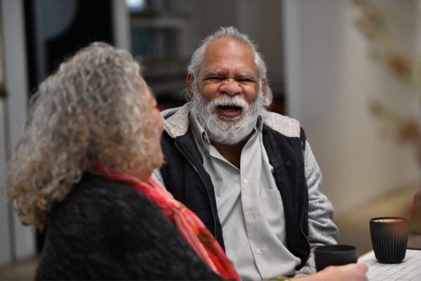 Old Aboriginal Australians lauging